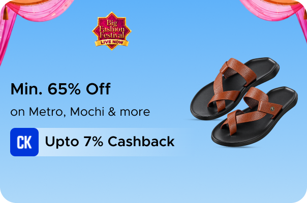 Min 65% Off on Metro, Mochi & more + Upto 7% Cashback
